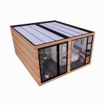 Prefabricated Wooden Glass Sunlight House Container House with Customized Color