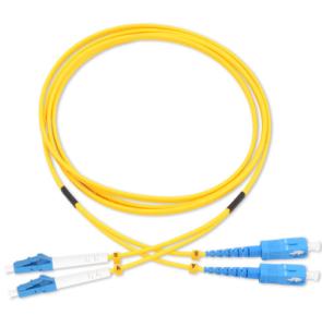 Quality Yellow 125um Duplex Fiber Optic Patch Cord PVC LSZH Material wholesale
