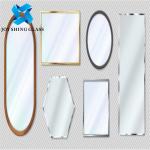 5mm Metal Framed Full Length Mirror , Rectangular Arch Free Standing Mirror For