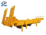 Truck Trailer 3 Axles/ 4 Axles 13000--16000mm Length 50 Ton Lowboy Trailer in