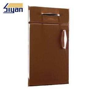 Quality 0.45mm High Gloss Cabinet Doors MDF Pressed With Chocolate Color wholesale
