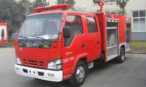 Quality ISUZU Small Fire Truck with 2000 Liters Liquid Tank and Double Row Cabin wholesale