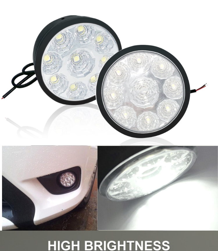 12V 5050 Driving Car Fog Lamp Led Bulb Round Led Daytime Running Light