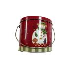 Multiple Color Metal Bucket With Handle , Lidded Metal Bucket Customized Logo