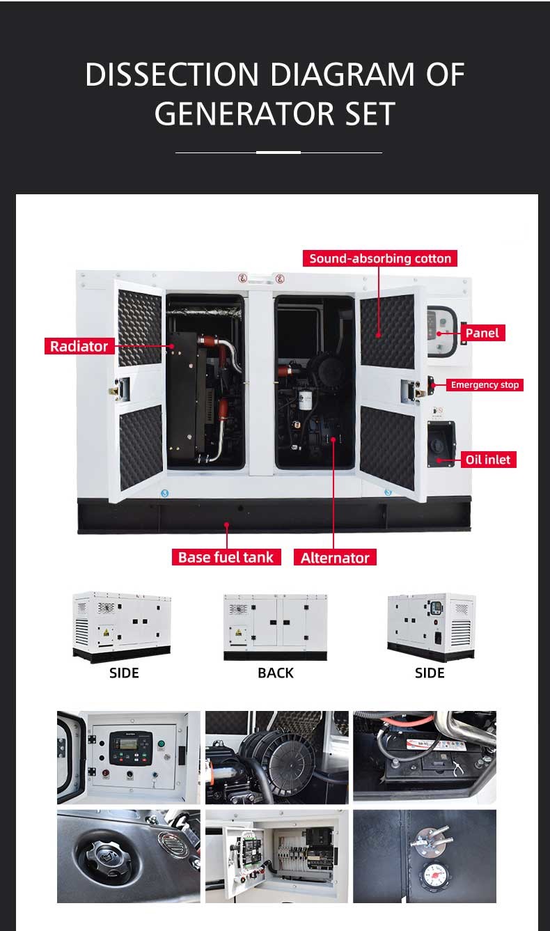 3 Phase Super Silent Type Generator Air Cooled 30kw 30kva 220V