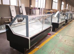 Quality Supermarket Cooked Food Display Refrigerator Curved Glass Deli Case With Sliding Door wholesale