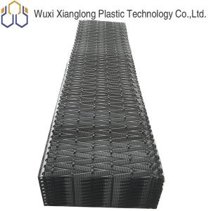 Quality PVC Cooling Tower Fins Block Cross Flow Media 750X2000mm Black Grey wholesale