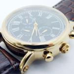High quality Stainless steel fashion watch with geniune leather strap