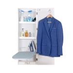 Folding Wall Mounted Ironing Cabinet White MDF Wood EU Standard