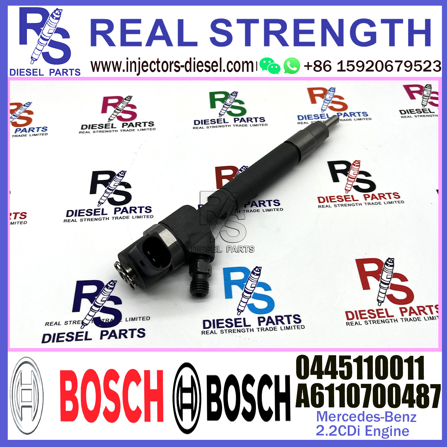 Diesel Fuel Common Rail Injector 0445110011 A6110700487 For Mercedes-Benz 2.2CDi Engine
