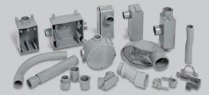Quality Chrome Plating Aluminum EMT Fittings Lightweight Polishing Surface Finish wholesale