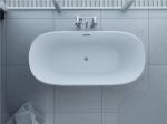 Bowl Shaped Acrylic Massage Bathtub White Glossy Acid / Alkali / Pollution