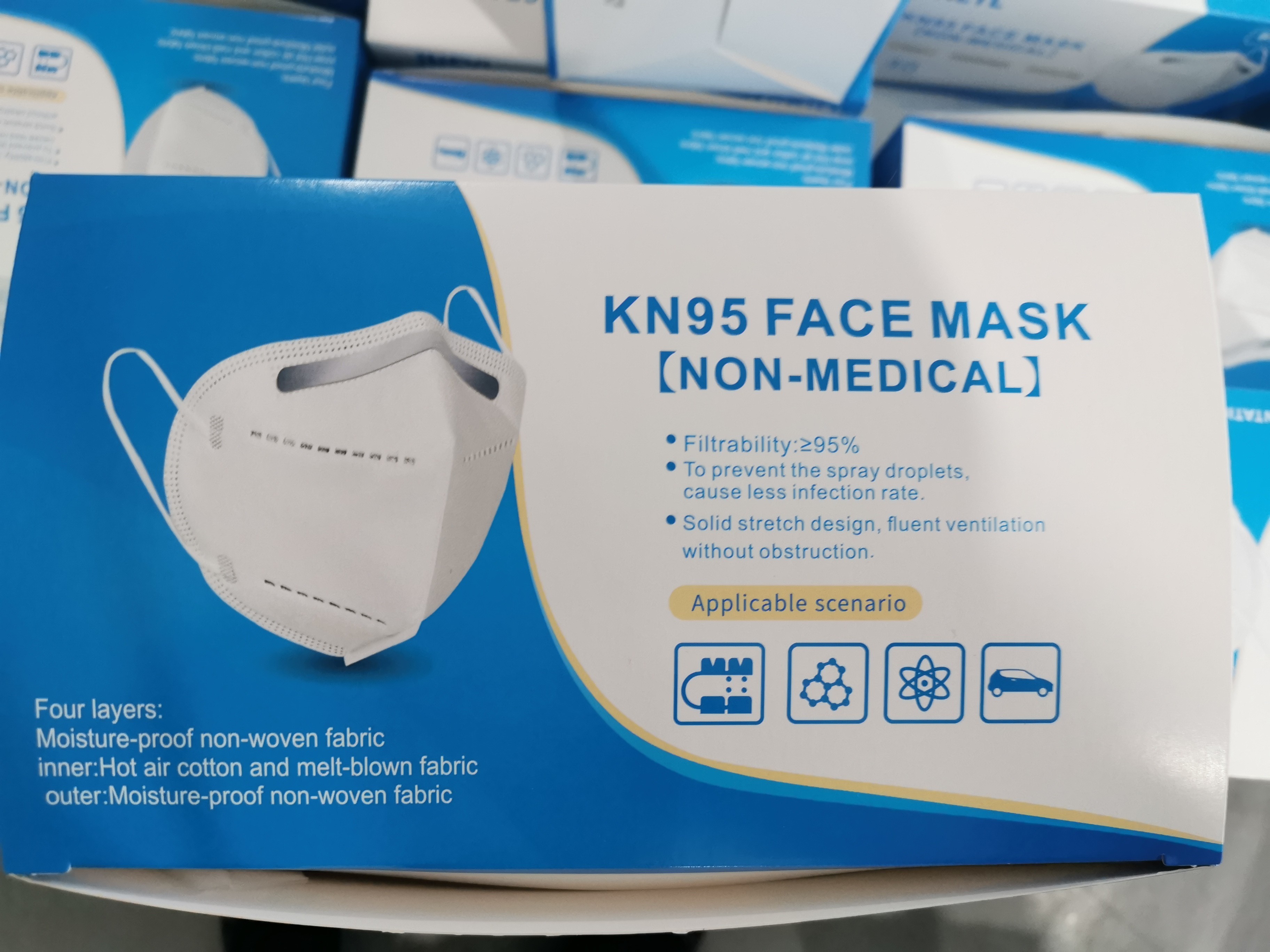 Earloop Style N95 Face Mask For House Cleaning / Yard Working / Gardening