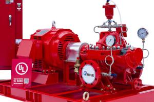 Quality NFPA20 Standard Diesel Engine Driven Fire Pump 415 Feet With Air / Water Cooling System wholesale
