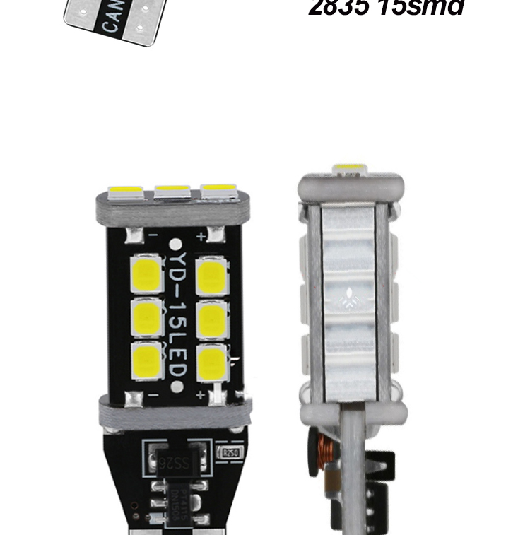 W6W WY16W 15 SMD Automotive LED Headlight 2835 Stop Light T15 Car Led Light