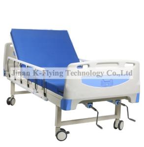 Quality ABS Blue Headboard Two Cranks Manual Nursing Bed Medical Equipment wholesale