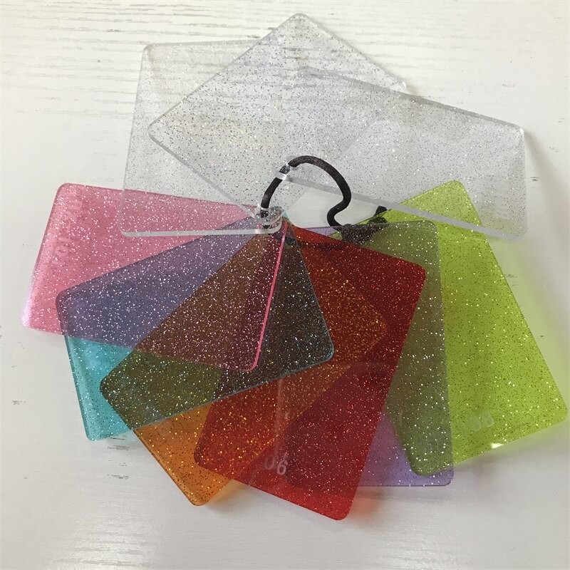 Purple 4x8 Glitter Acrylic Sheets SGS Transparent Plastic Board