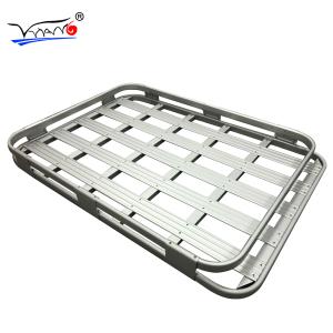 Quality Silver F006 Roof Mount Cargo Basket , Custom Aluminum Rooftop Cargo Basket wholesale
