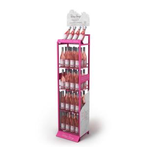 Quality New Display Idea Metal Bottle Wine Display Rack Cocktail Display Stand for Pub wholesale