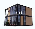 Modern Wooden Appearance Flat Packaging Mobile House Steel Frame Galvanized