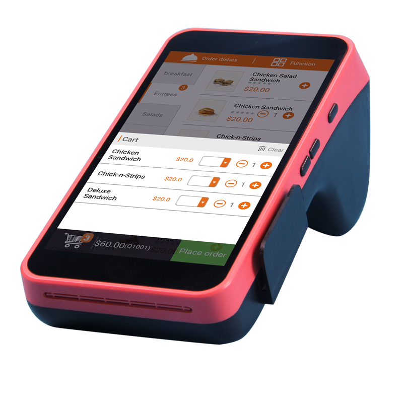 Good Partner 5.5 Inch Handheld Smart Android Terminal Thermal Printer for Take Out Order