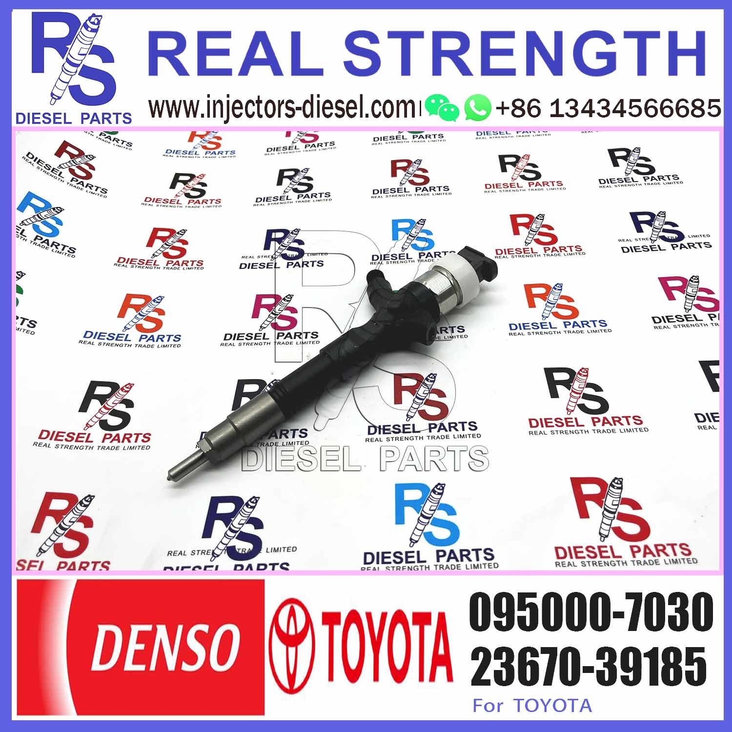 Construction Machinery Diesel Fuel Injector Nozzle 23670-30280 Common Rail Injector 095000-8390