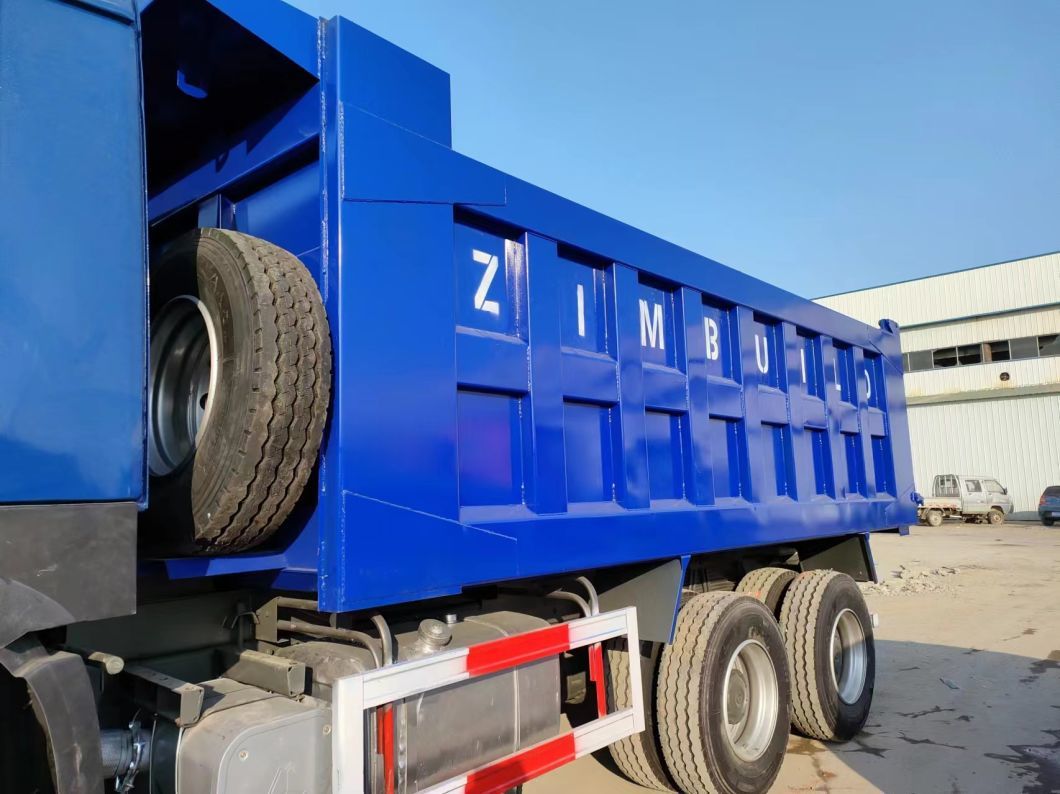 blue Dump Truck Sinotruck HOWO 6*4 Right Driving Dump Truck Secondhand Truck 10tires