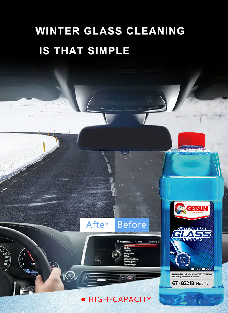 Anti Freeze Car Glass Cleaner Fluid For Windshield Crystal Clear 500ml
