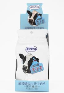 Quality Compressed Chewy Milk Candy Low Calorie For Supermarket CVS wholesale