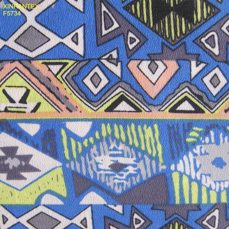 F5734 100%polyester fabric printing, siler and gold foil finished is available for fashion
