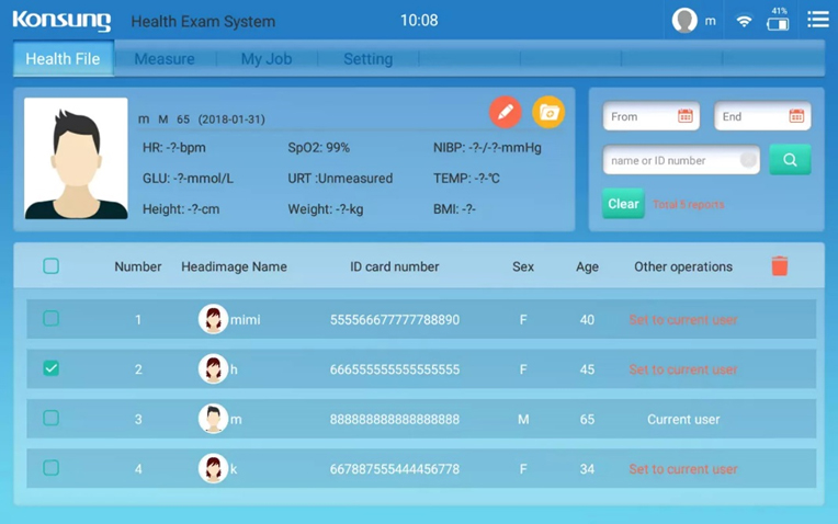HES-5L tele medical e-health telemedicine device vital signs monitor for mobile medical use