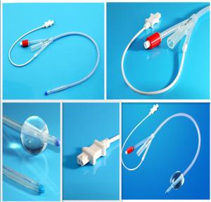 Quality Temperature Sensor 3 Way Silicone 20 22Fr Medical Foley Catheter With Balloon wholesale