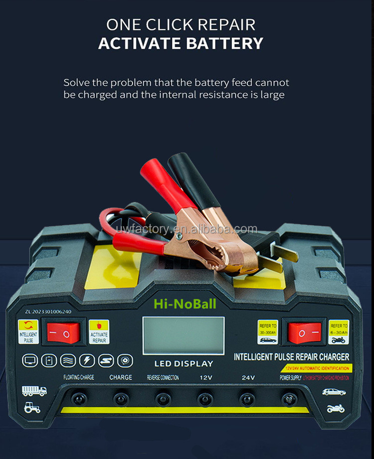Professional 125W Output Power 15W/10W/7.5W/5W Car Charger 12V 10A 24V 5A Battery Charger/Maintainer for Car Motorcycle