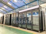 1500L Commercial 4 Glass Doors Beverage Showcase Cooler Upright Display Freezer