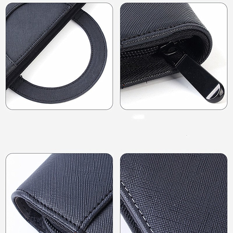 Promotion Business Waterproof Laptop Black Leather Document Organizer Lawyer Luxury Leather Briefcase