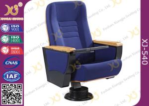Quality Solid Wood Armrest Conference Hall Seating Floor Mouted Auditorium Chairs With Writing Pad wholesale