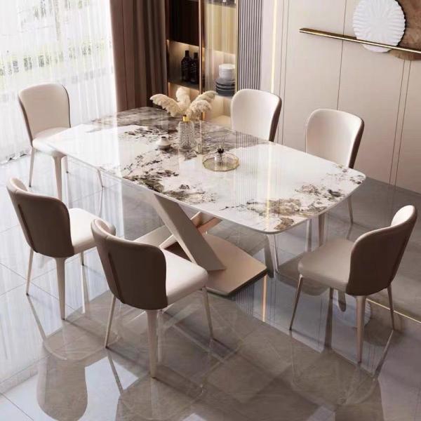Cheap Round Square Rectangle Dining Table Set 4 Chairs Luxury Dining Table Set for sale
