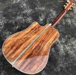 41 Inches 45D Model Real Abalone Koa Wood Electric Acoustic Guitar