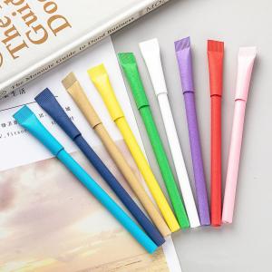 Quality Colorful Paper Tube Creative Ball Pen Eco Friendly School Office Ball Pen Custom Logo wholesale