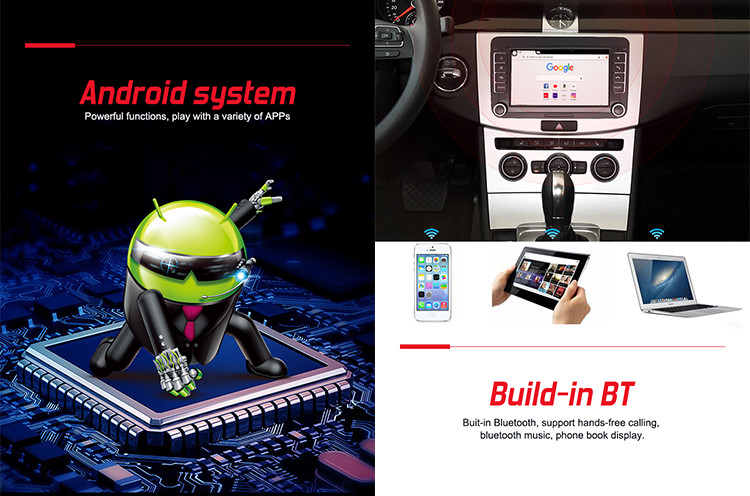 Wifi Bluetooth 7 Inch Car Radio , OEM Car Stereo For Volkswagen