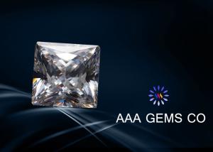 Quality Certified Enhanced Square Moissanite Loose Stones Supper White 6.5mm wholesale