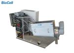 SS314 0.3KW Screw Press Dewatering Machine 20kg Per Hour Wastewater Treatment
