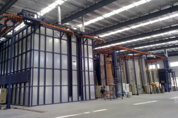 Palestine Professional Powder Coating Production Line Customized Space