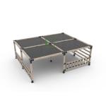 Q235B 2mm Thickness Outdoor DIY Project 4x4 6x6 Modular Cross Pergola Post Base