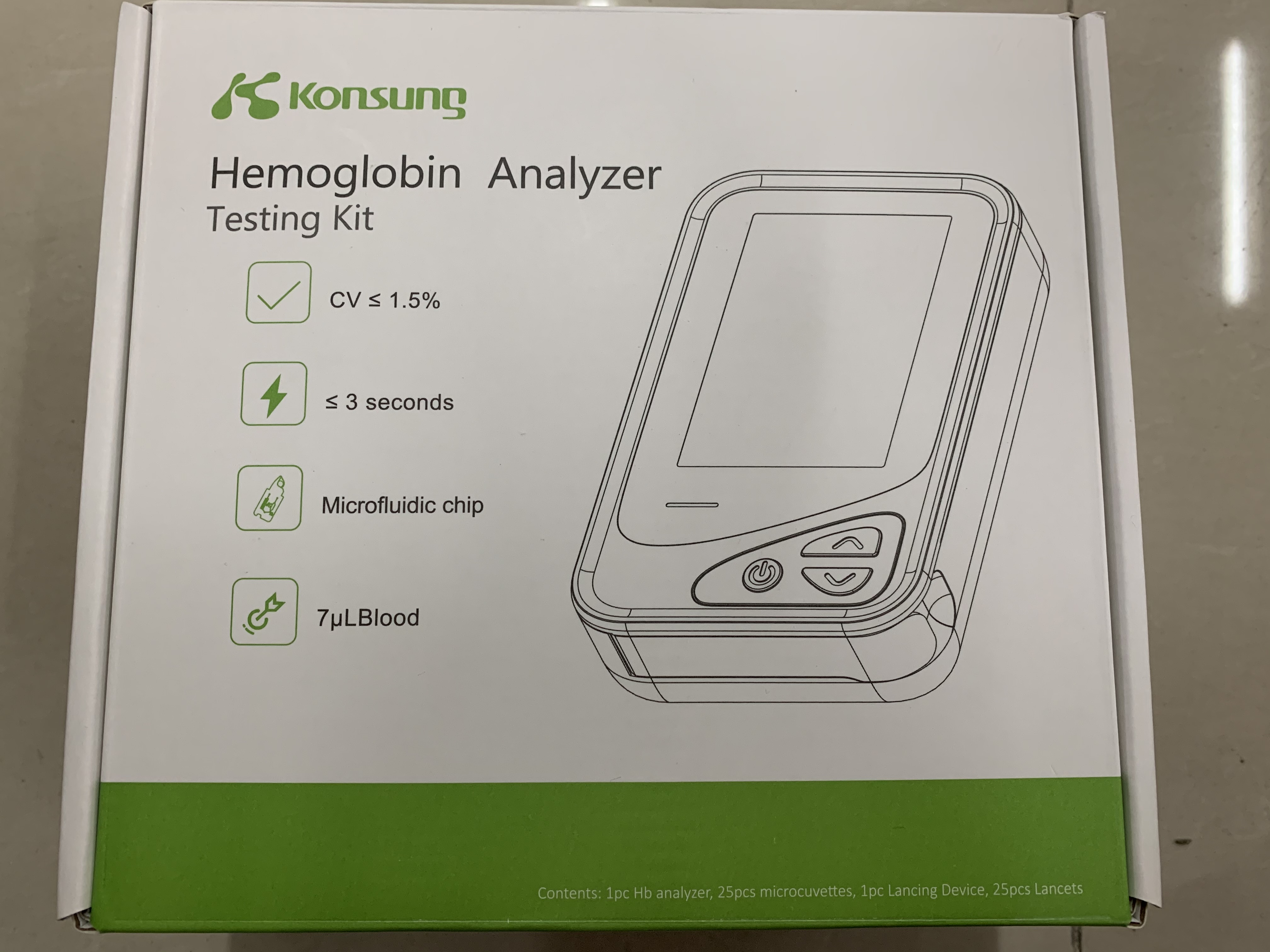 H7-5 POCT black color multi-function blood hemoglobin analyzer