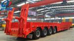 Max Payload 45 100 Tons 3 Axles Low Bed Semi Trailer for Excavator in South