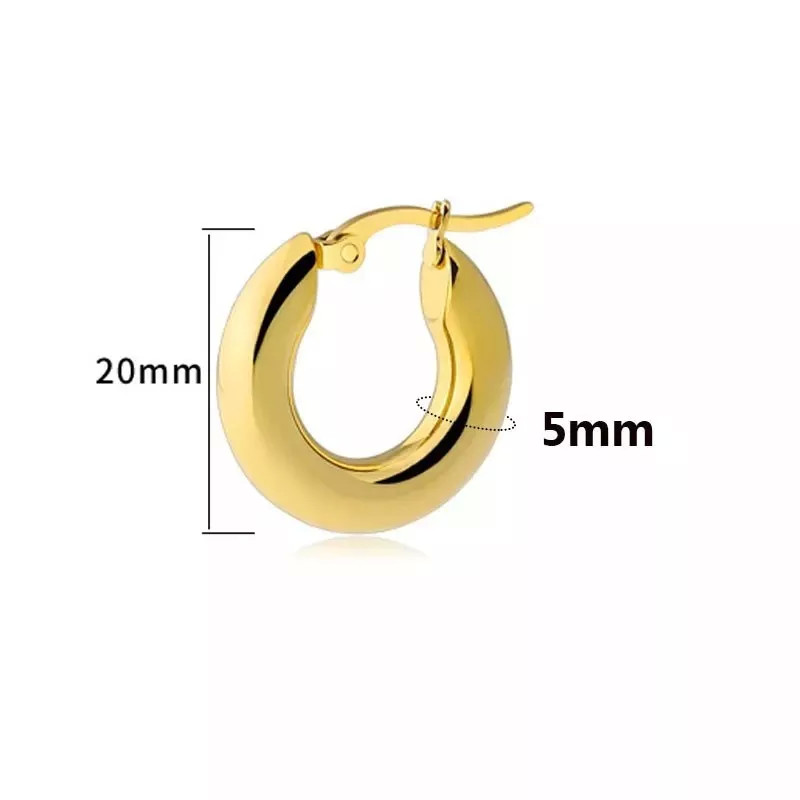 CE Female Stainless Steel Gold Earrings Vintage Lock Metal Pendant Earrings