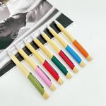 Environmental Multi Color Press Type Bamboo Ball Pen Printing Logo Click