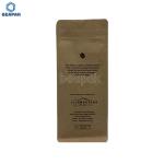 Eco Recycle Kraft Paper Flat Bottom Gusset Coffee Bag