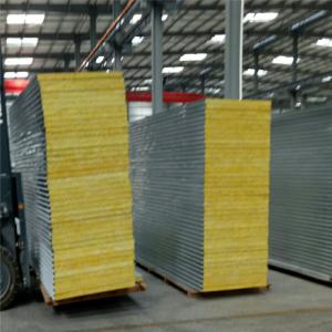 Quality insulated sandwich panel fireproof 50mm glass wool roof tile for worker camp wholesale